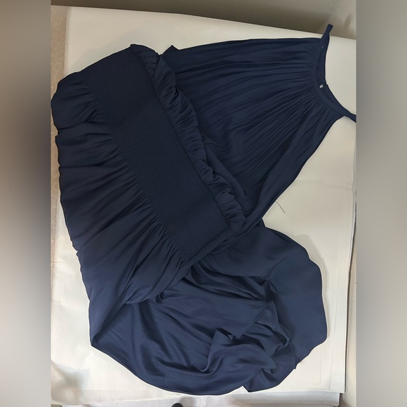 NWT RAMY BROOK NAVY BLOUSON AUDRIE DRESS WITH SMOCKED WAIST - Picture 10 of 10